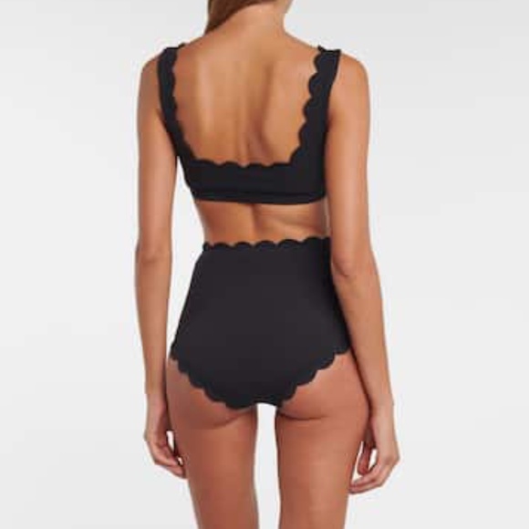 MARYSIA high waisted reversible blue/ black bikini bottoms - Picture 4 of 5